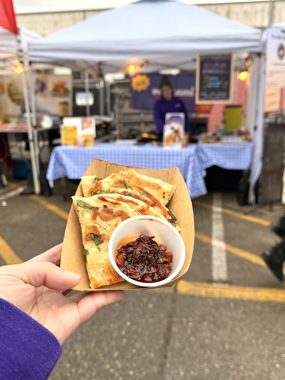 Pancakes at the market