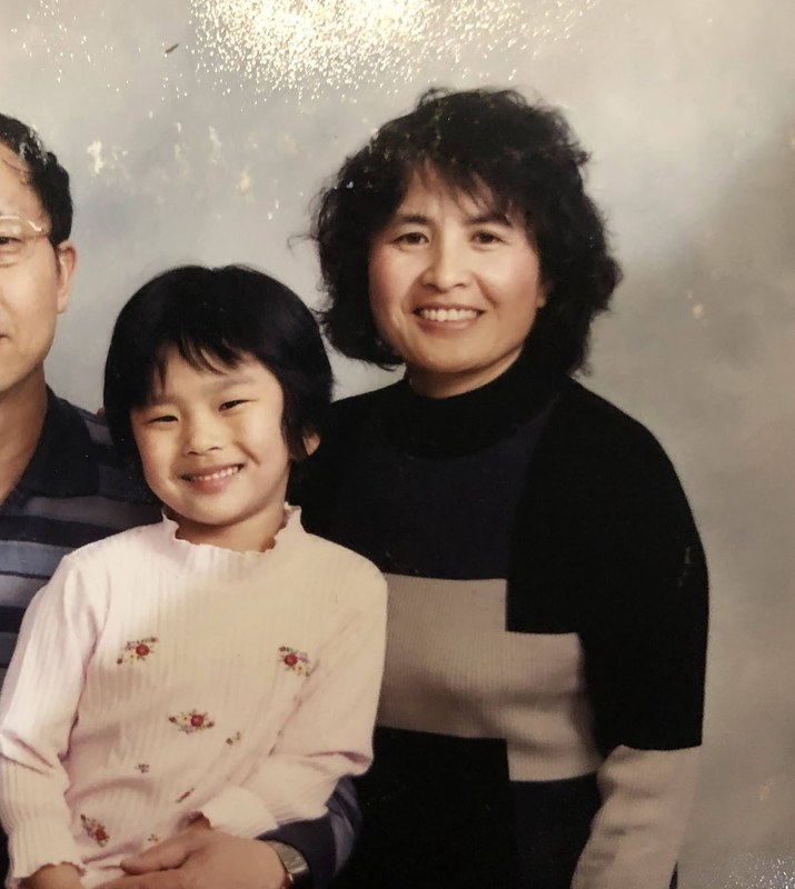 Young Jen with her mom